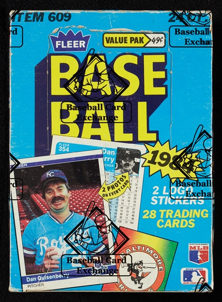 1984 Fleer Baseball Cello Box (24) (BBCE)