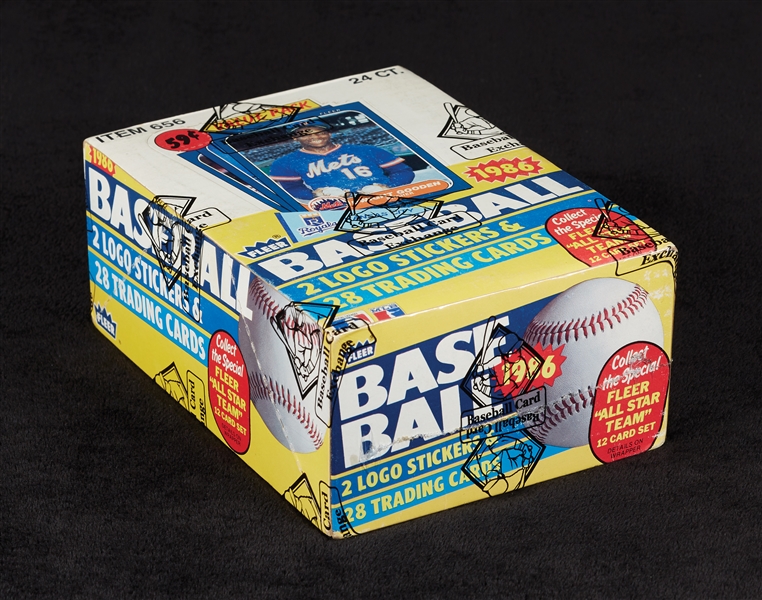 1986 Fleer Baseball Cello Box (24) (BBCE)