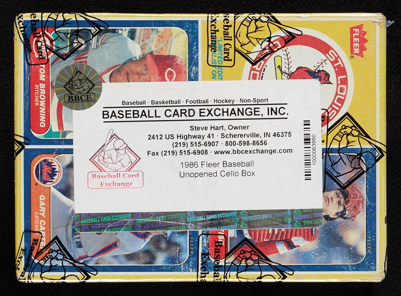 1986 Fleer Baseball Cello Box (24) (BBCE)