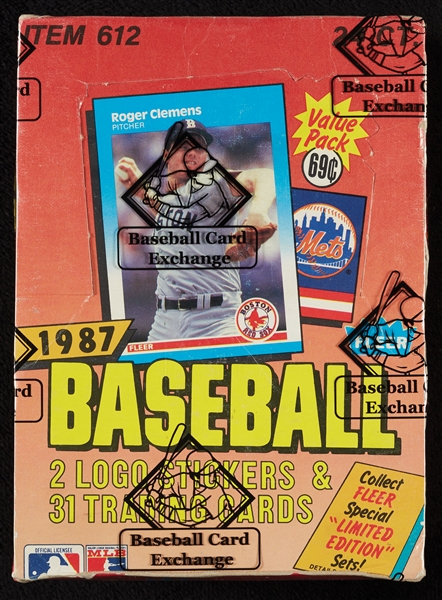 1987 Fleer Baseball Cello Box (24) (BBCE)