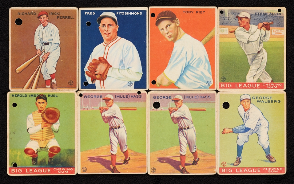 1933 Goudey Baseball Punch-Hole Group (32)