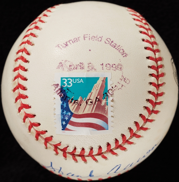 Hank Aaron Single-Signed ONL 715 Logo Baseball (BAS)