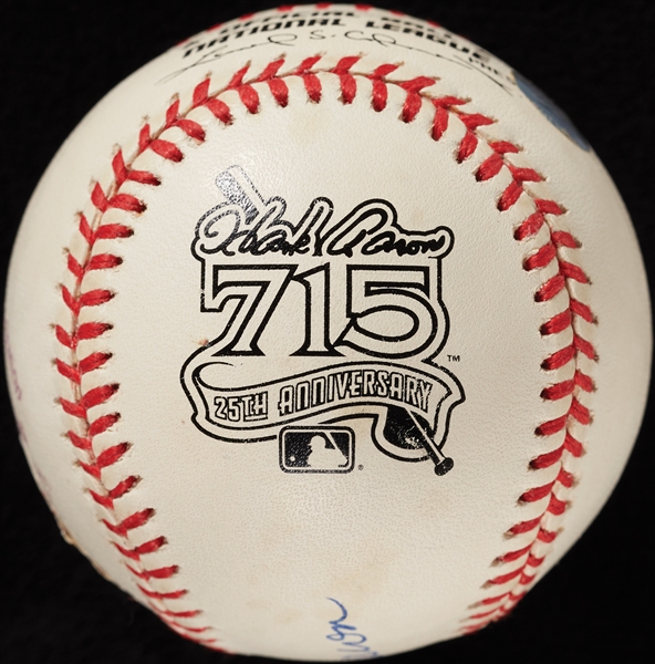 Hank Aaron Single-Signed ONL 715 Logo Baseball (BAS)