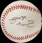 George Martin Single-Signed OML Baseball - The Beatles Manager! (PSA/DNA)