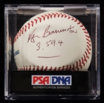 Roger Bannister Single-Signed OML Baseball "3.59.4" (Graded PSA/DNA 9)