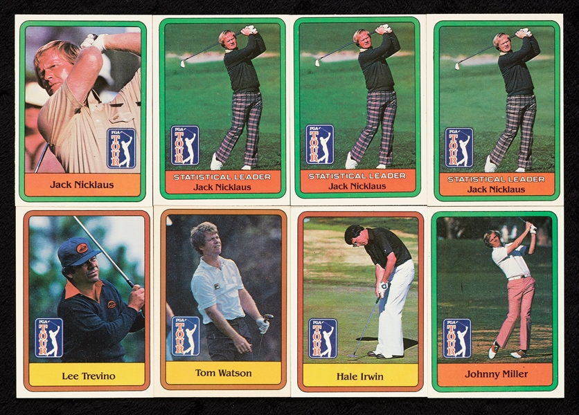 1981 Donruss Golf Complete Sets Group with Jack Nicklaus RCs (5) 