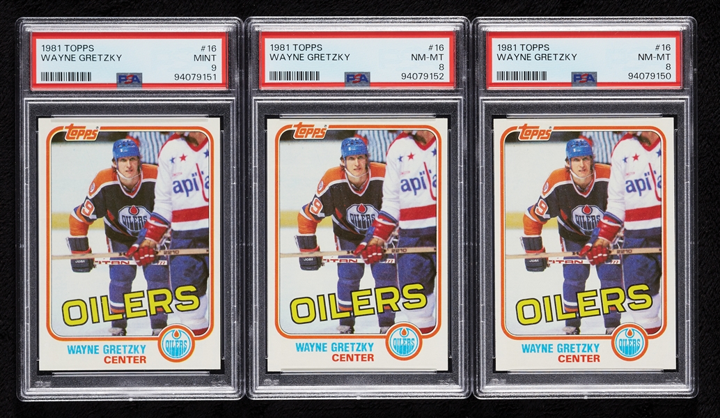 1981 Topps Hockey High-Grade (West) Sets, Three Slabs (4)