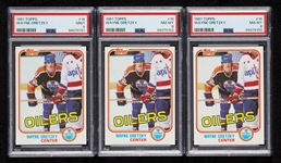 1981 Topps Hockey High-Grade (West) Sets, Three Slabs (4)