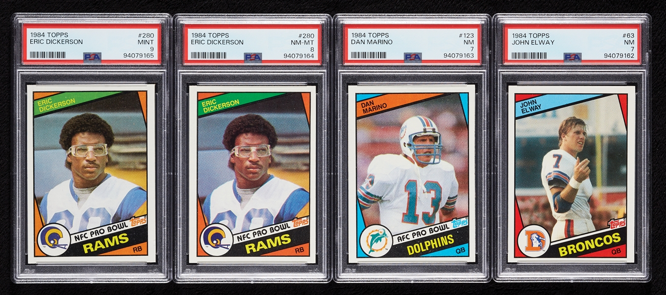 1984 Topps Football High-Grade Complete Sets, Four Slabs (5)