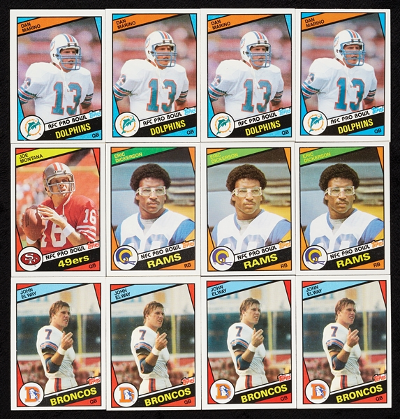 1984 Topps Football High-Grade Complete Sets, Four Slabs (5)