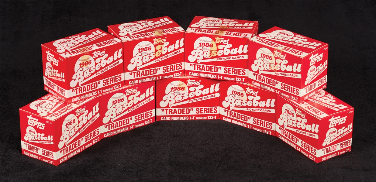 1986 Topps Traded Baseball Box Sets Group (9)