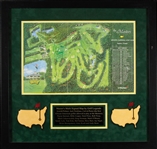 Masters Legends Signed Golf Map with Jack Nicklaus, Arnold Palmer, Payne Stewart & 50 Others (PSA/DNA)