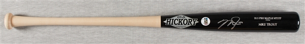 Mike Trout Signed Old Hickory Bat (MLB) (Fanatics) (BAS)