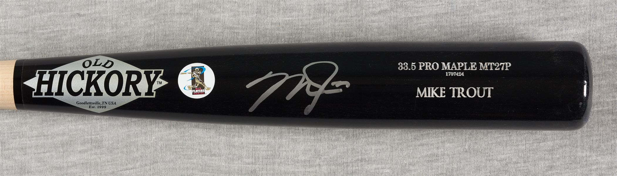 Mike Trout Signed Old Hickory Bat (MLB) (Fanatics) (BAS)