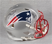 Tom Brady & Rob Gronkowski Signed Patriots Full-Size Helmet (3/5) (Fanatics) (BAS)