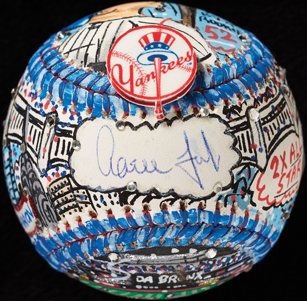 Aaron Judge Single-Signed Charles Fazzino Hand-Painted Baseball (MLB) (Fanatics) (BAS)