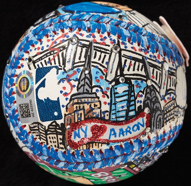 Aaron Judge Single-Signed Charles Fazzino Hand-Painted Baseball (MLB) (Fanatics) (BAS)