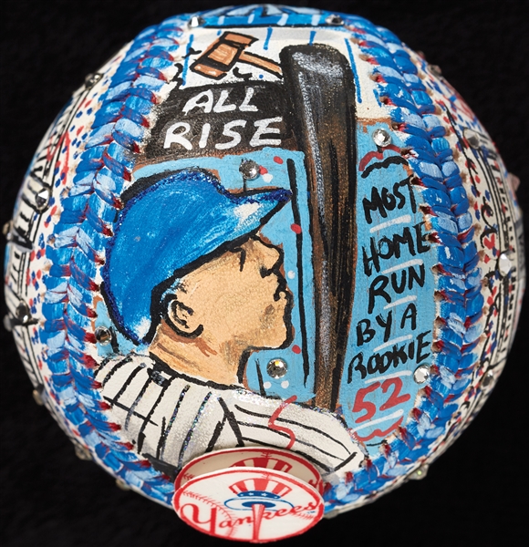 Aaron Judge Single-Signed Charles Fazzino Hand-Painted Baseball (MLB) (Fanatics) (BAS)