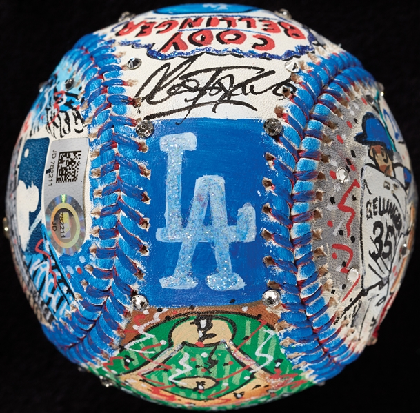 Cody Bellinger Single-Signed Charles Fazzino Hand-Painted Baseball (MLB) (Fanatics)