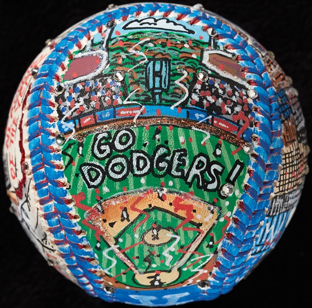 Cody Bellinger Single-Signed Charles Fazzino Hand-Painted Baseball (MLB) (Fanatics)