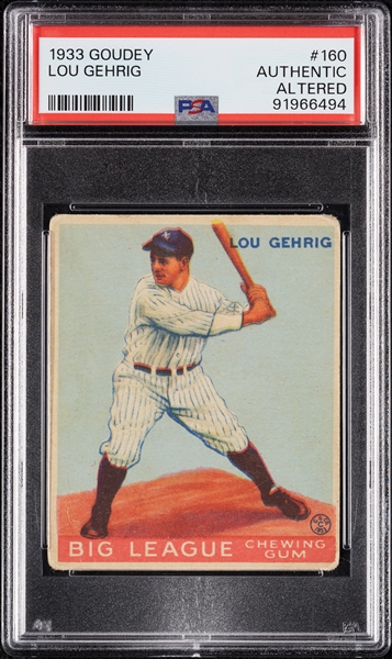 1933 Goudey Lou Gehrig No. 160 PSA Authentic