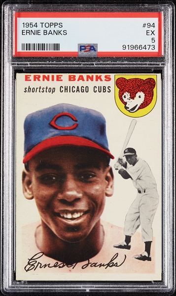 1954 Topps Ernie Banks RC No. 94 PSA 5