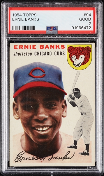 1954 Topps Ernie Banks RC No. 94 PSA 2