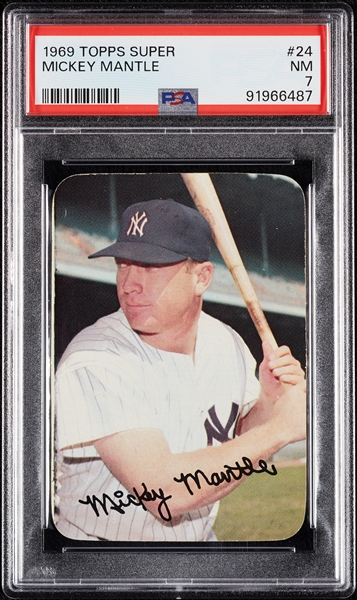 1969 Topps Super Mickey Mantle No. 24 PSA 7