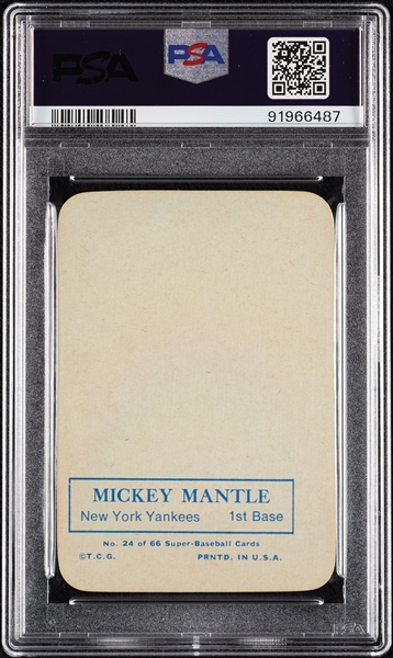 1969 Topps Super Mickey Mantle No. 24 PSA 7