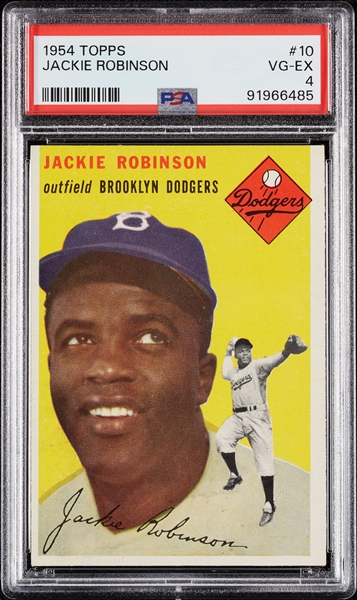 1954 Topps Jackie Robinson No. 10 PSA 4