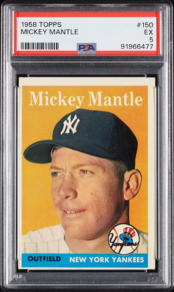 1958 Topps Mickey Mantle No. 150 PSA 5