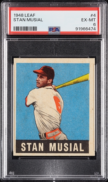 1948 Leaf Stan Musial RC No. 4 PSA 6