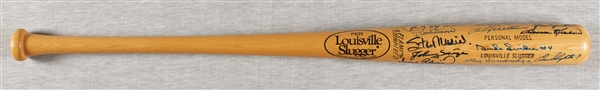 HOFers Multi-Signed Louisville Slugger Bat with Hank Aaron & Willie Mays (JSA)