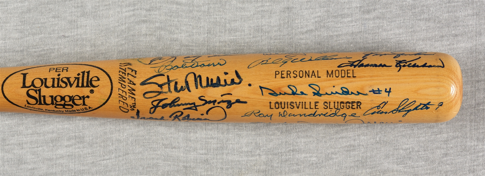 HOFers Multi-Signed Louisville Slugger Bat with Hank Aaron & Willie Mays (JSA)