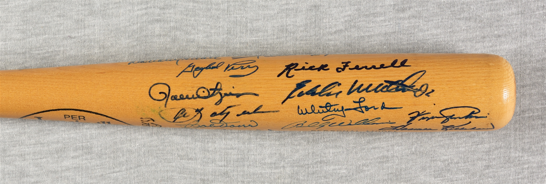 HOFers Multi-Signed Louisville Slugger Bat with Hank Aaron & Willie Mays (JSA)