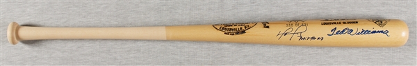 Ted Williams & David Ortiz Dual-Signed H&B Bat Papi & The Kid (320/521) (Green Diamond) (MLB) (BAS)