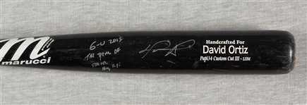 David Ortiz 2015 Game-Used & Signed Bat Inscribed "G-U 2015, The Year of 500 HR, Big Papi" (MLB) (Fanatics)