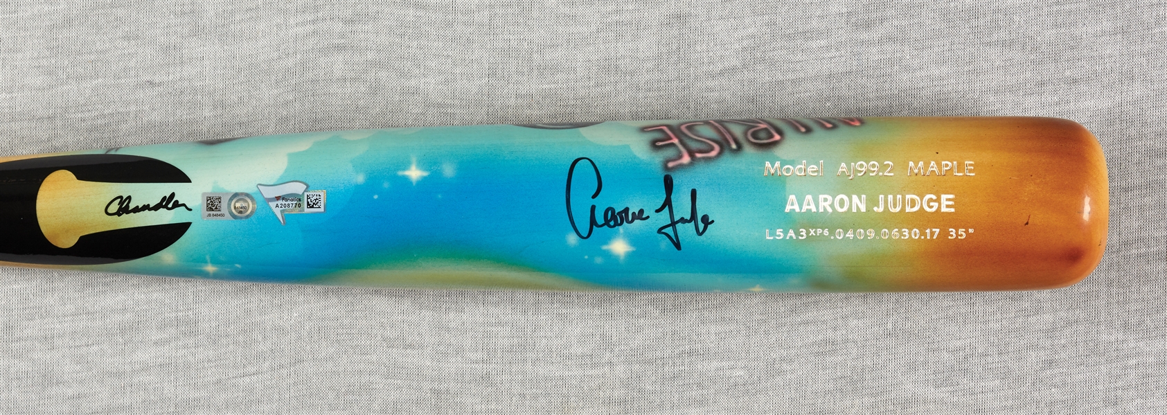 Aaron Judge Signed Chandler Home Run Derby Model Bat (MLB) (Fanatics) (BAS)