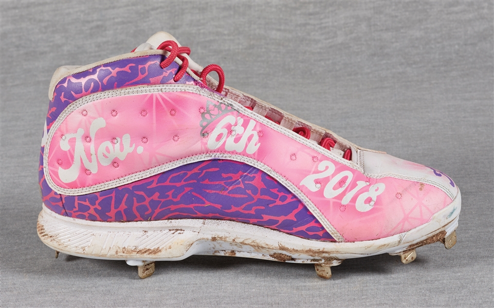 Mookie Betts 2019 Game-Used Jordan Cleats from Player's Weekend with Princess Design (MLB) (Fanatics)