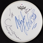 Fleetwood Mac Group-Signed Drumhead with Buckingham, Mick Fleetwood, Christine McVie & John McVie (PSA/DNA)