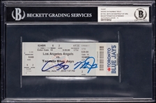 Shohei Ohtani & Mike Trout Signed Ticket - Both Ohtani & Trout HRs (6/17/19) (Graded BAS 10)