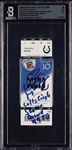 Peyton Manning Signed 49th TD Pass of Season Breaking Marinos Record Full Ticket - (Dec. 26, 2004) (Graded BAS 10)