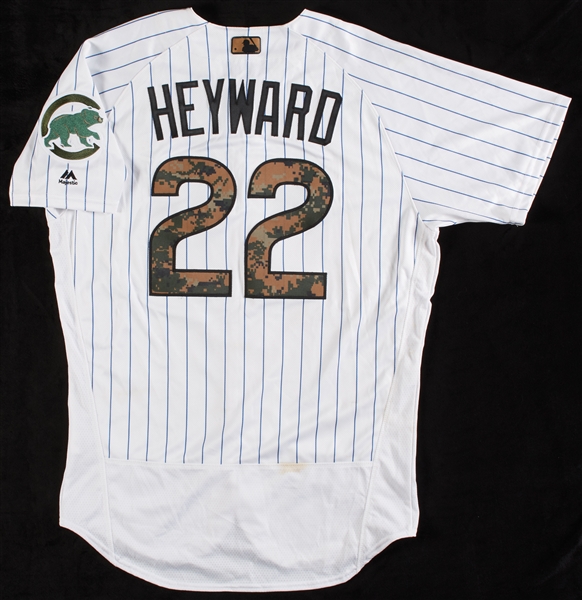 Jason Heyward 2016 Game-Used Cubs Home Camo Jersey (MLB)