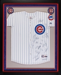 2015 Chicago Cubs Team-Signed Framed Home Jersey with (20) Signatures (JSA)