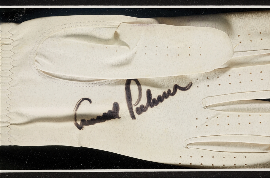 Arnold Palmer Signed Golf Glove in Framed Display (PSA/DNA)