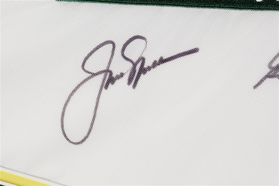 Jack Nicklaus, Arnold Palmer & Gary Player Signed 2013 Masters Par Three Flag (JSA)