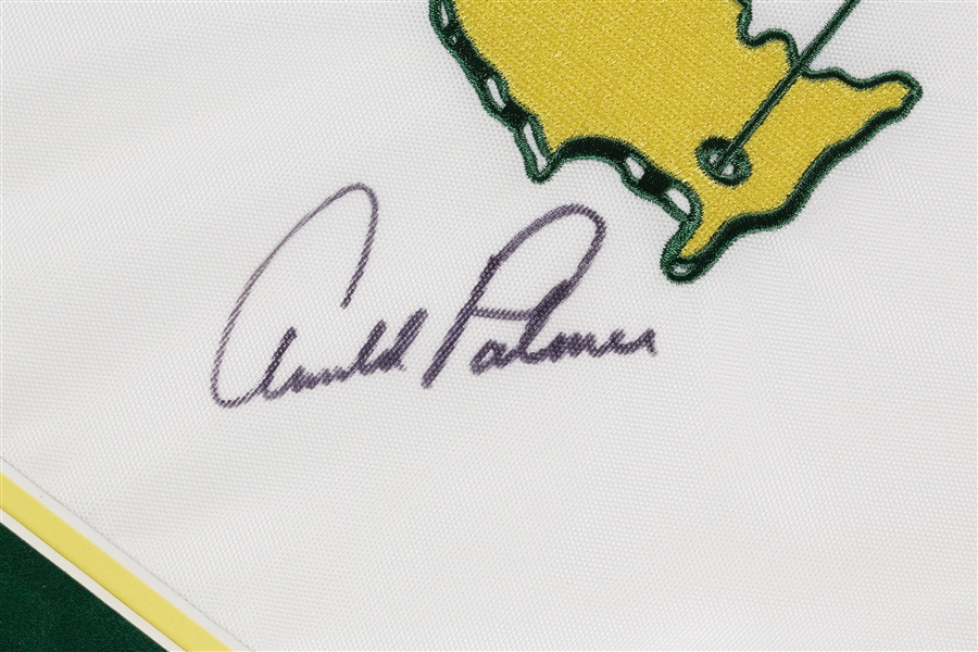 Jack Nicklaus, Arnold Palmer & Gary Player Signed 2013 Masters Par Three Flag (JSA)