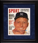 Mickey Mantle Signed SPORT Magazine Cover in Frame (BAS)