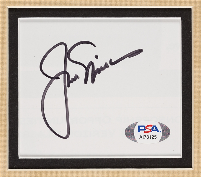 Jack Nicklaus & Arnold Palmer Cut Signature with Smokin' at the Tee Image in Frame (PSA/DNA)