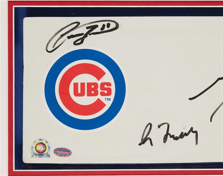 Chicago's Fab Five Signed Pitching Rubber with Maddux, Prior, Wood, Zambrano & Clement (23/35) (MLB)